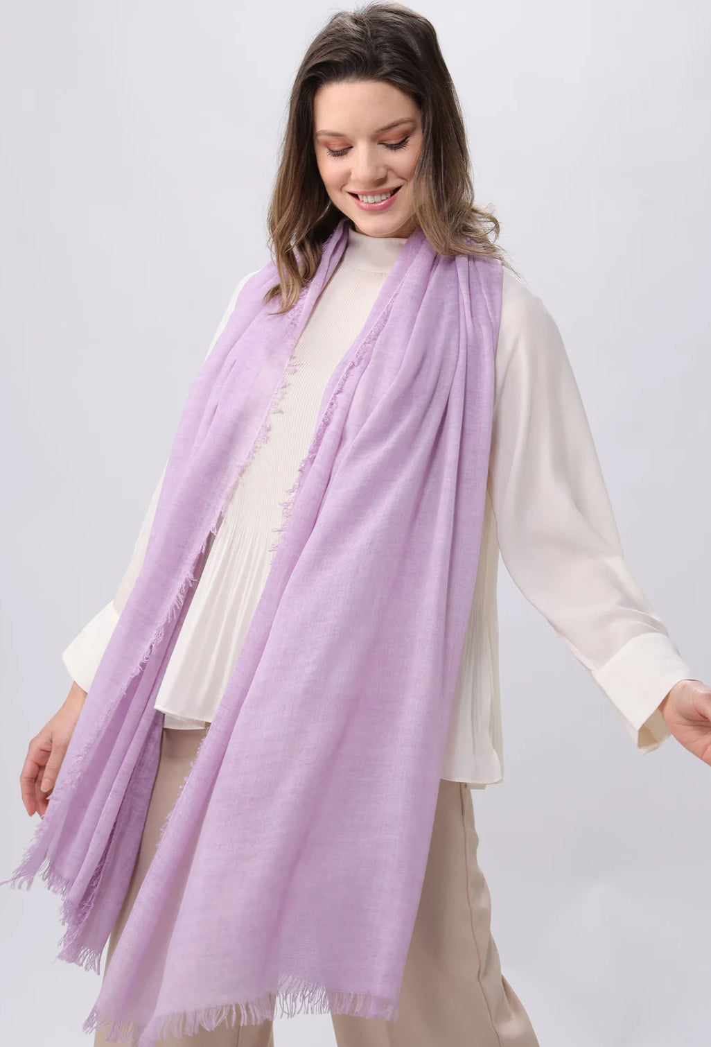 Optic Cold Dye Scarf - Lavender