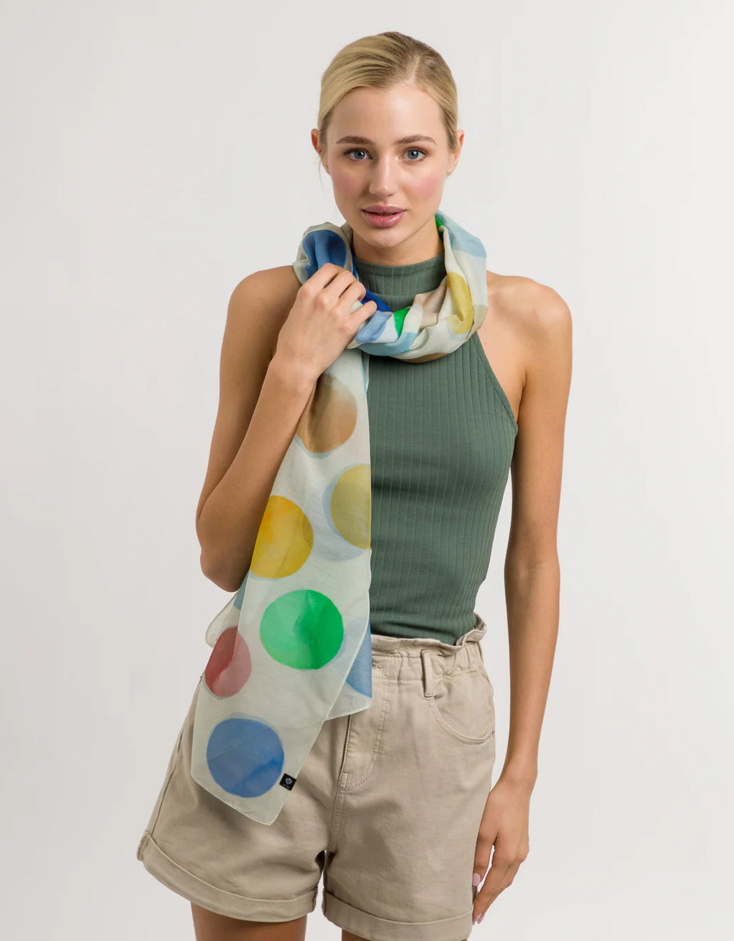 Summer Dots Scarf - Blue Air