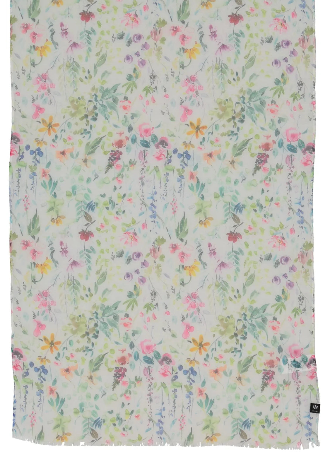 Dainty Flowers Scarf - Pure White