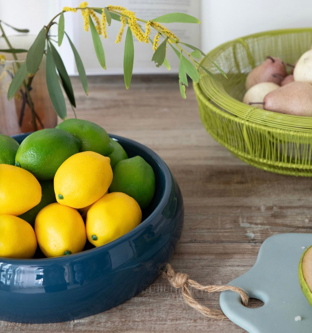 Enameled Metal Double-Wall Bowl