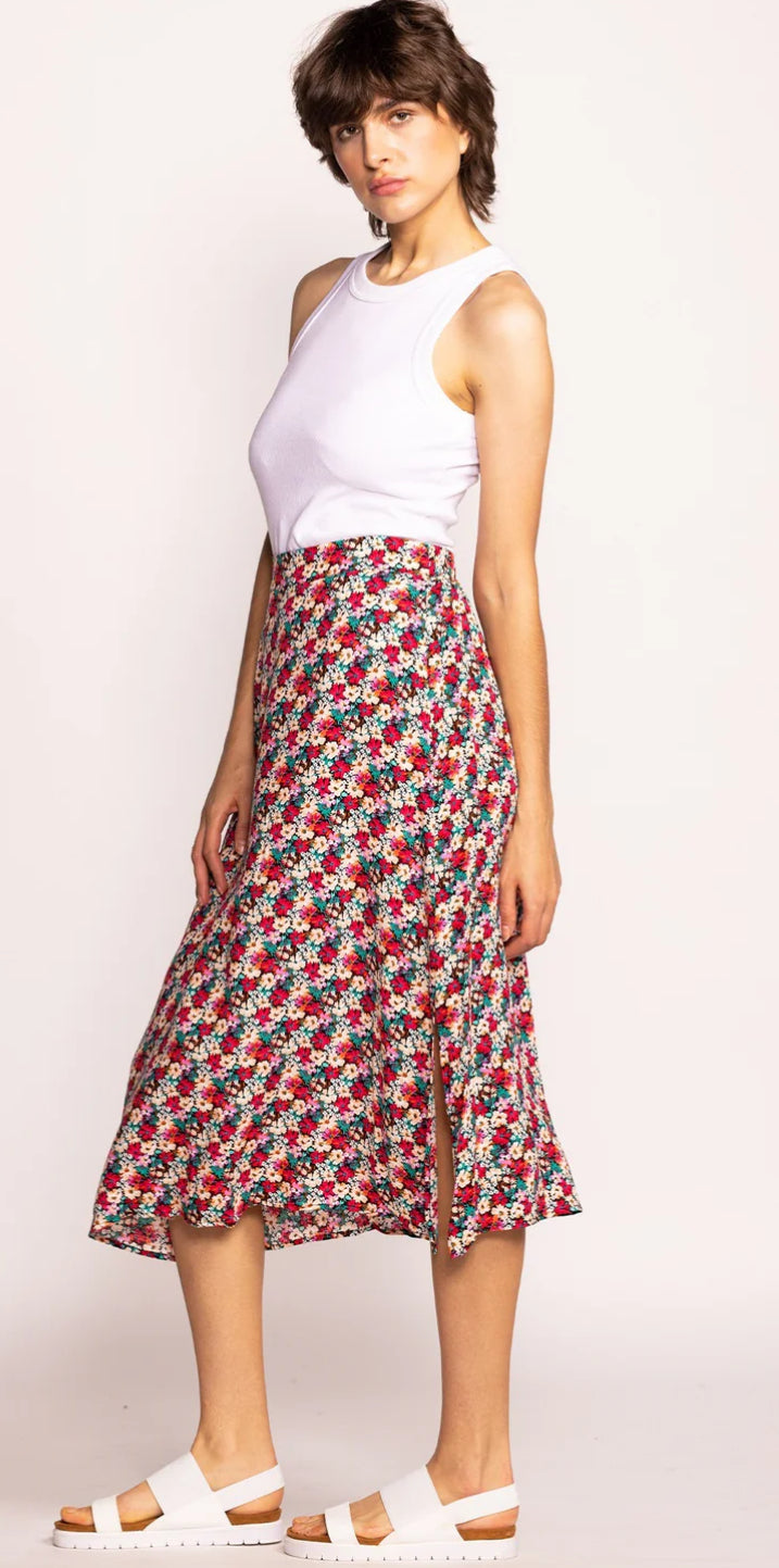 Lainey Skirt - Pink Print