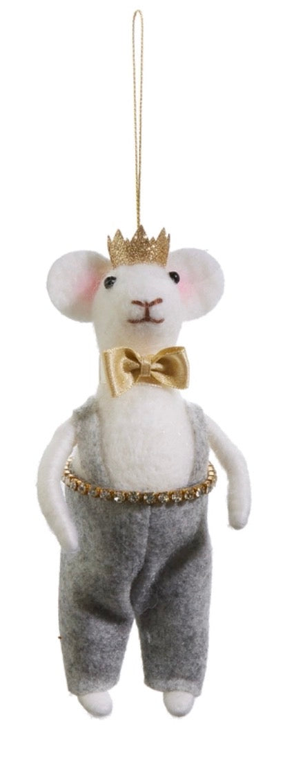 Crowned Mouse Holiday Ornament - King