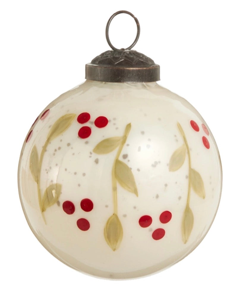 Berry & Greenery Ball Holiday Ornament