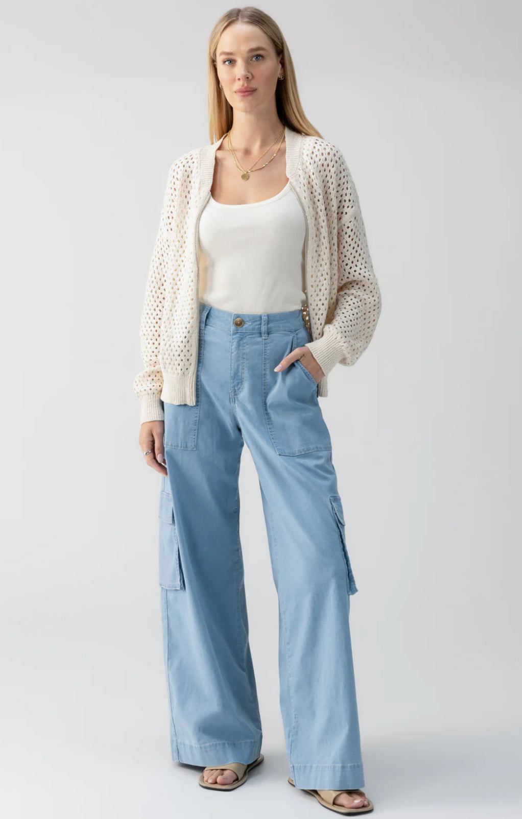 Stepping Out Bomber Sweater - Eco Natural