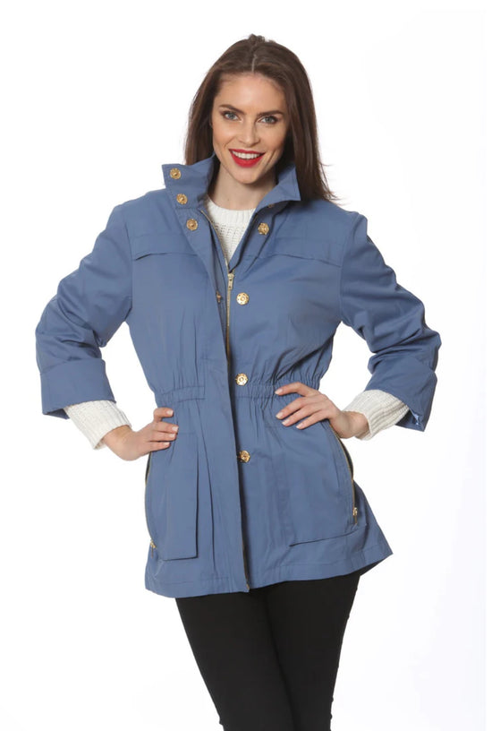 Tess All-Weather Coat - French Blue