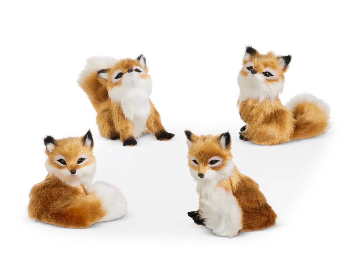 Plush Brown Fox Holiday Ornament