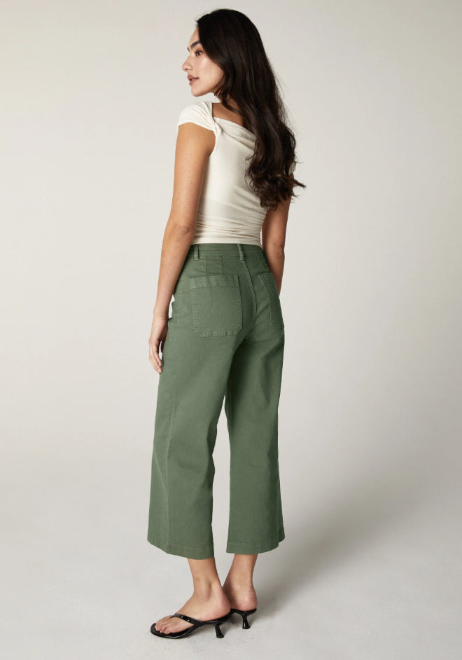 Gemma Wide Leg Cropped Jeans - Mulholland