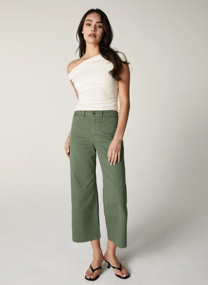 Gemma Wide Leg Cropped Jeans - Mulholland