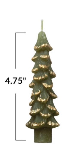 Tree Shaped Taper Candle - Evergreen