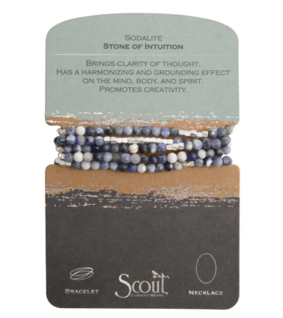 Sodolite and Silver Scout Wrap