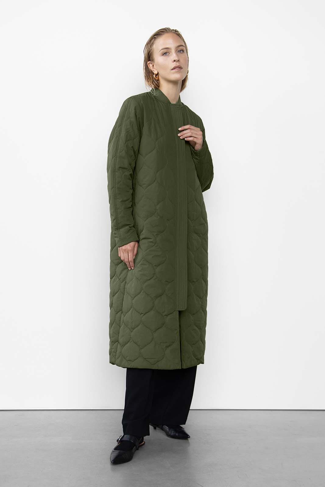 Copenhagen Quilted Coat - Greenleaf