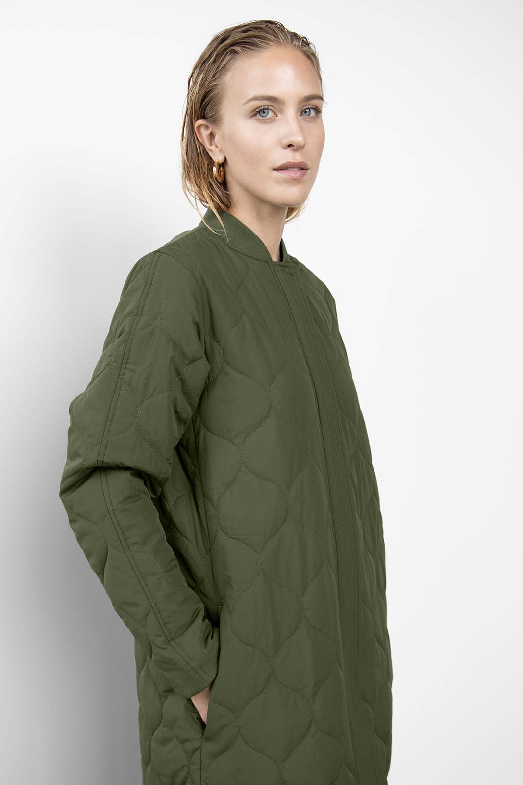 Copenhagen Quilted Coat - Greenleaf