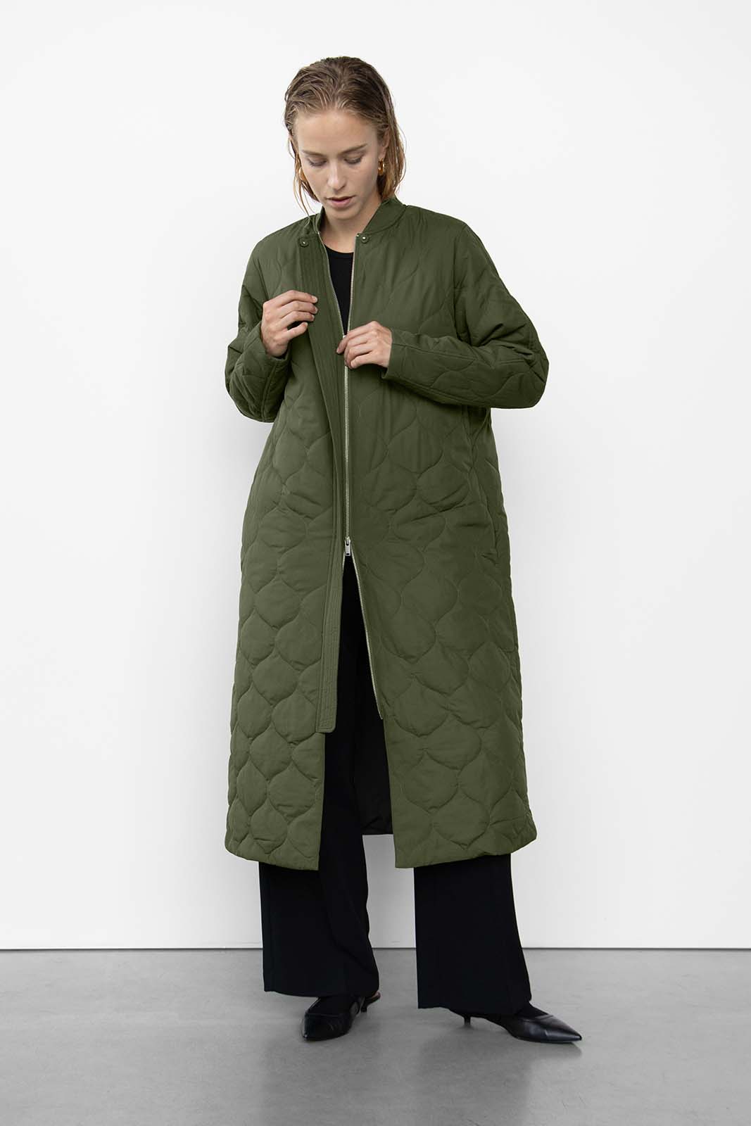 Copenhagen Quilted Coat - Greenleaf