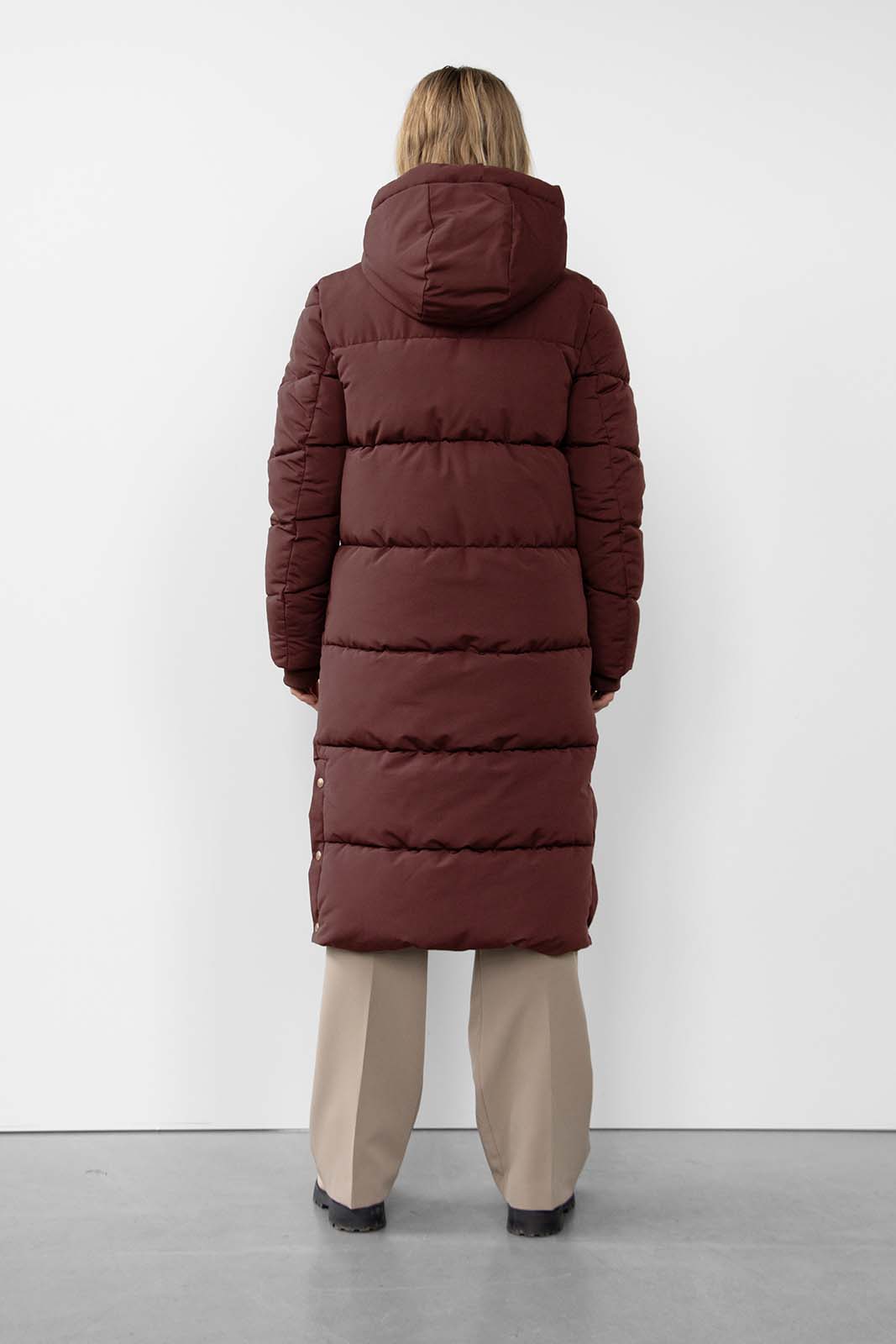 Glorian Long Puffer Coat - Decadent Chocolate