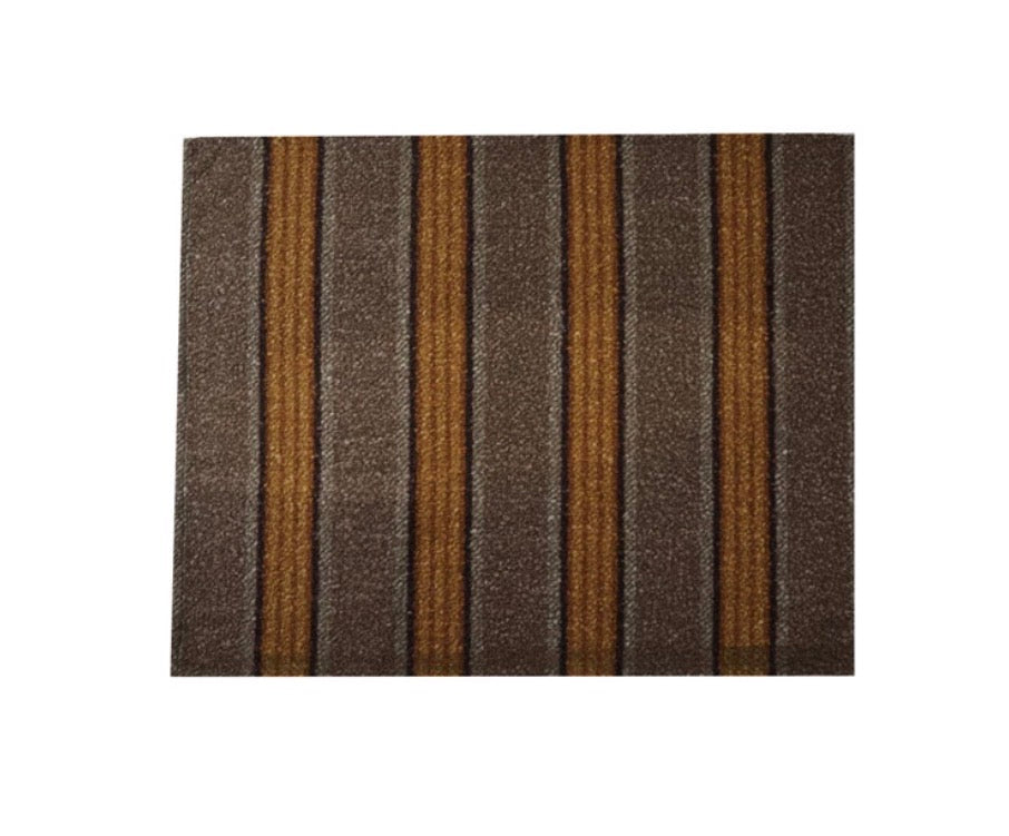 Faux Sherpa Striped Throw - Brown/Black/Yellow