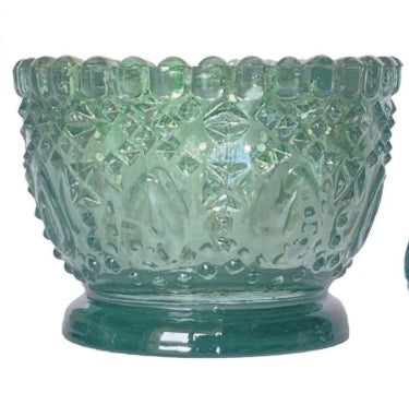 Embossed Mercury Glass Tealight/Votive Candle Holder - #2