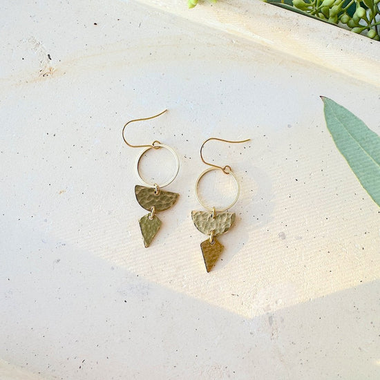 Hammered Lance Earrings