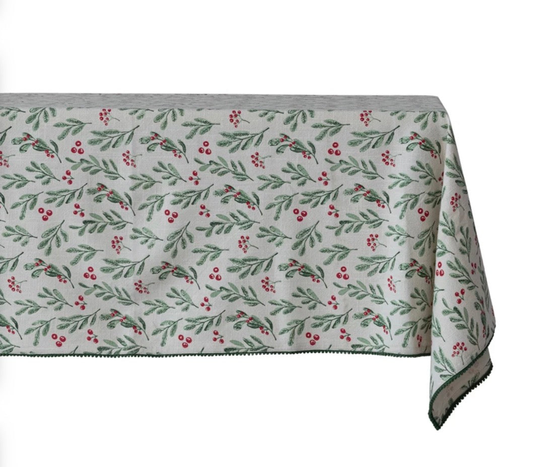Mistletoe Patterned Tablecloth