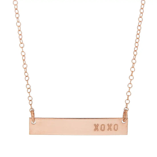 XOXO Bar Necklace - Gold