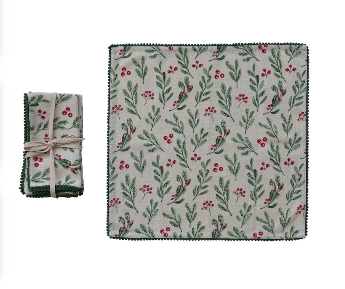 Mistletoe Patterned Napkins