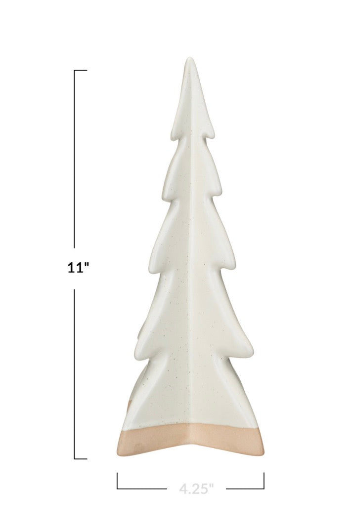 Stoneware Holiday Tree - White