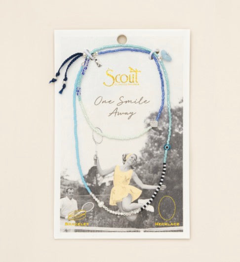 Scout Mixed Media Wrap - Aquamarine & Silver