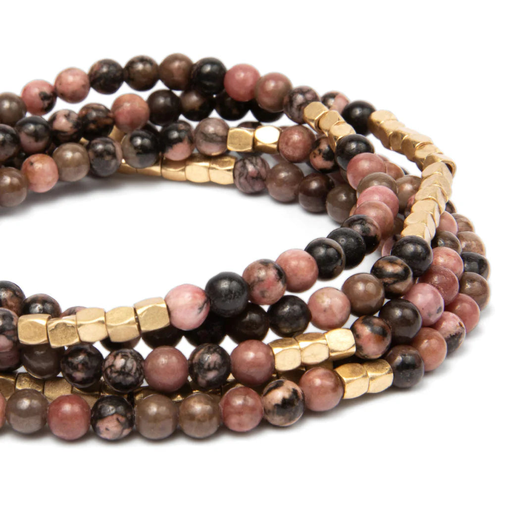 Scout Wrap - Rhodochrosite & Gold