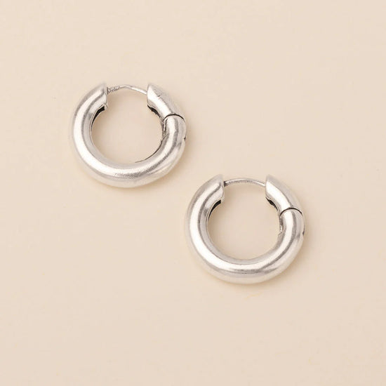 Stellar Hoop Earrings - Silver