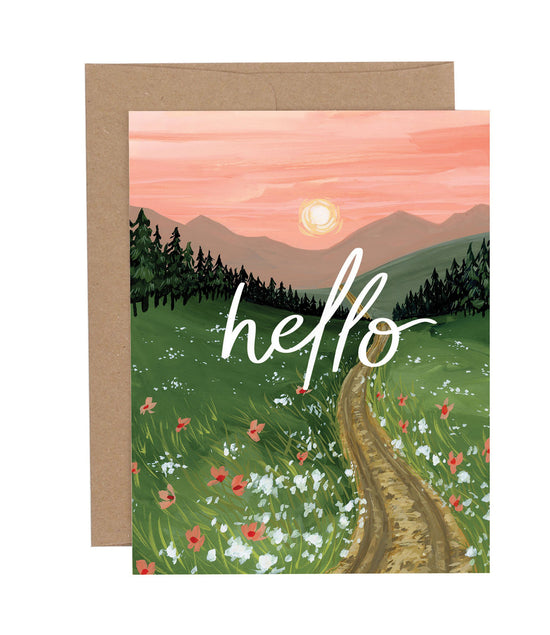 Alpine Summer Hello Greeting Card