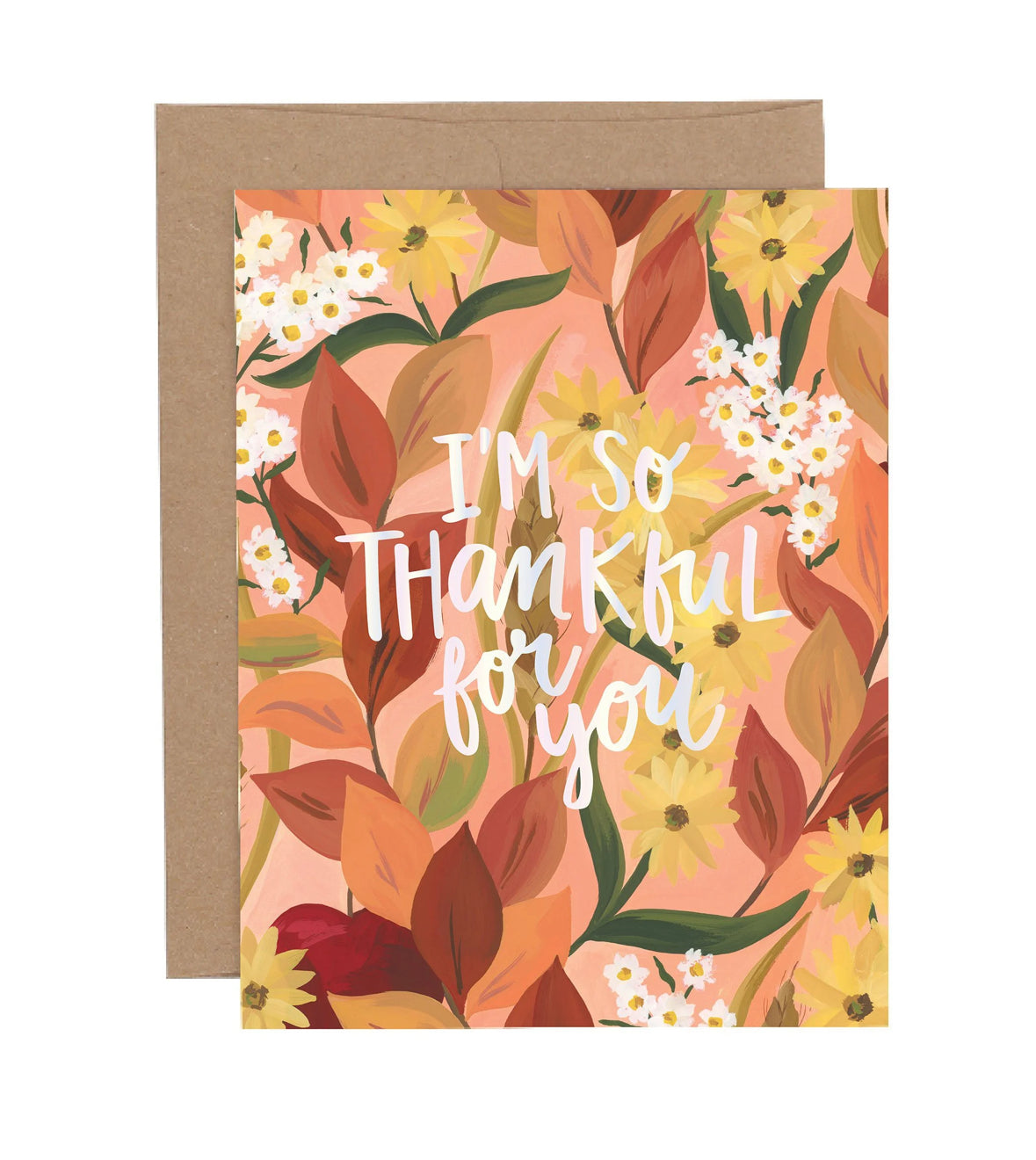 Floral Thankful for You Greeting Card