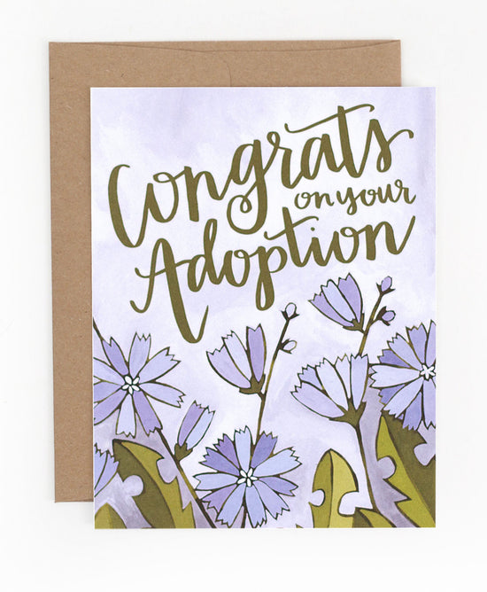 Congrats Adoption Floral Greeting Card