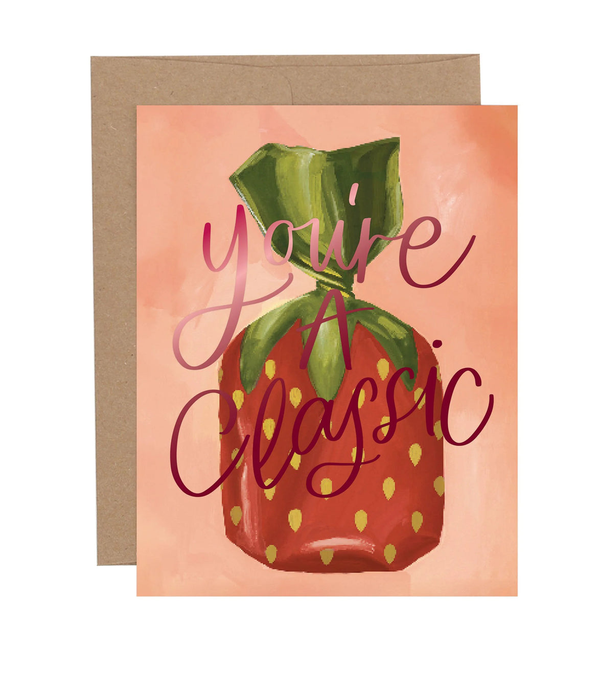 Strawberry Candy Greeting Card