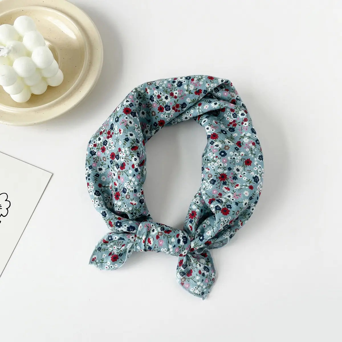 European/American Head Scarf - Blue