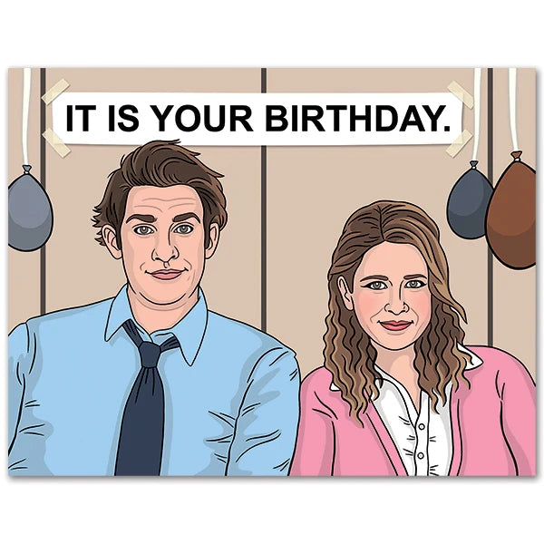 Jim & Pam Birthday Greeting Card