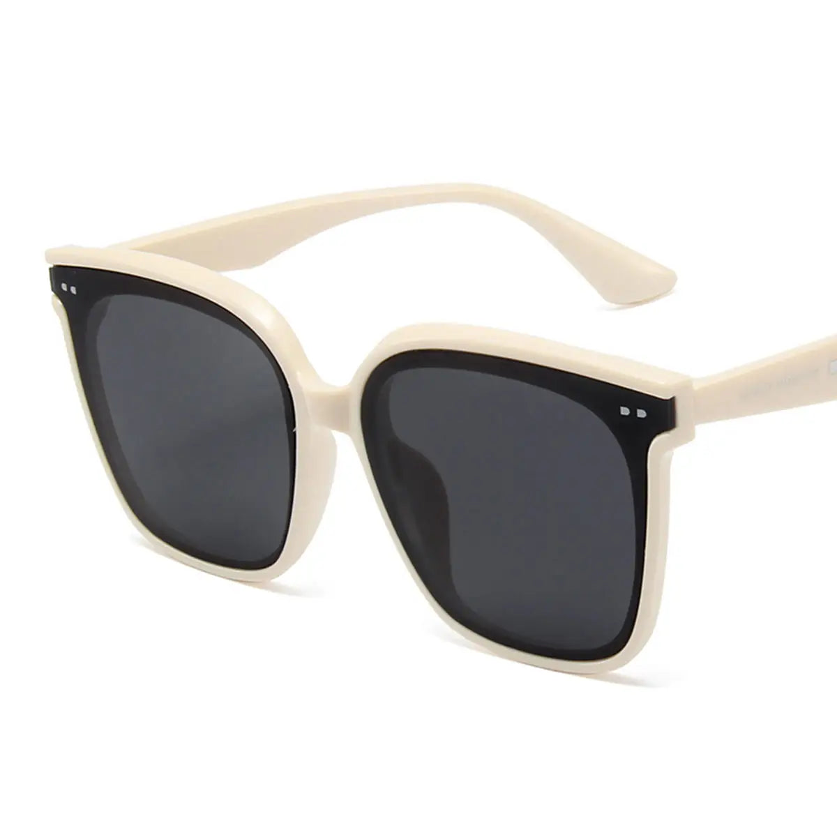 Retro Oversize Sunscreen Sunglasses - White