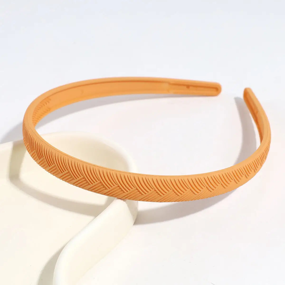 Simple Solid Color Thin Twill Headband - Ginger