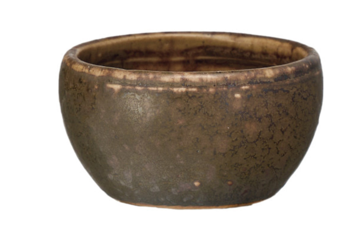 Vintage Reproduction Pinch Pot - Dark Brown