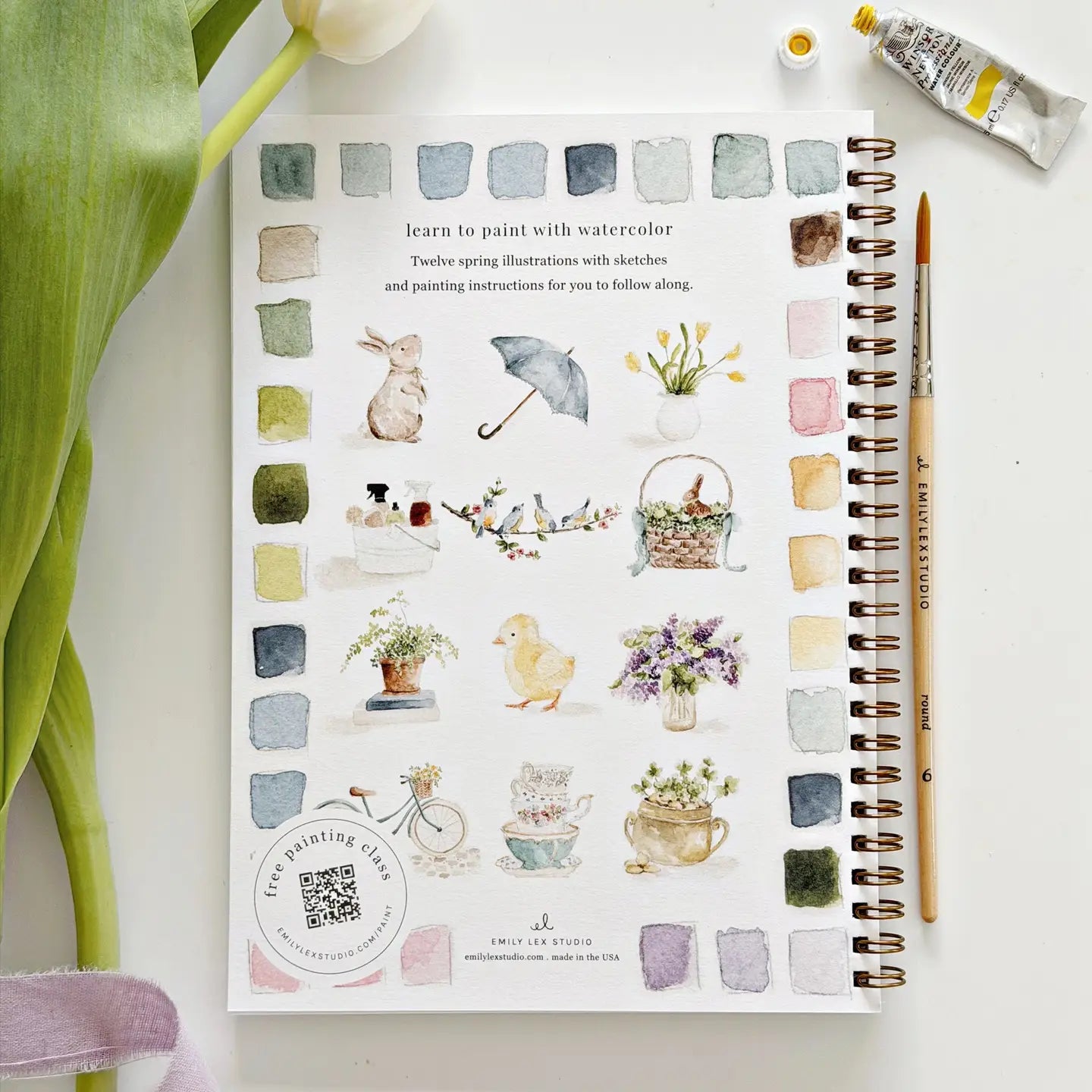 Springtime Watercolor Workbook