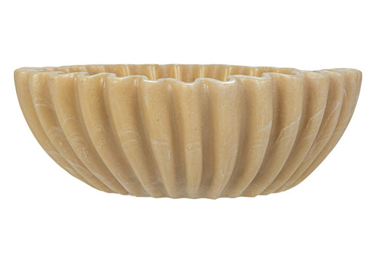 Pleated Decorative Resin Bowl