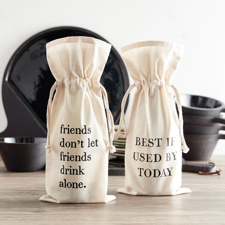 Best If Used Today Wine Bag