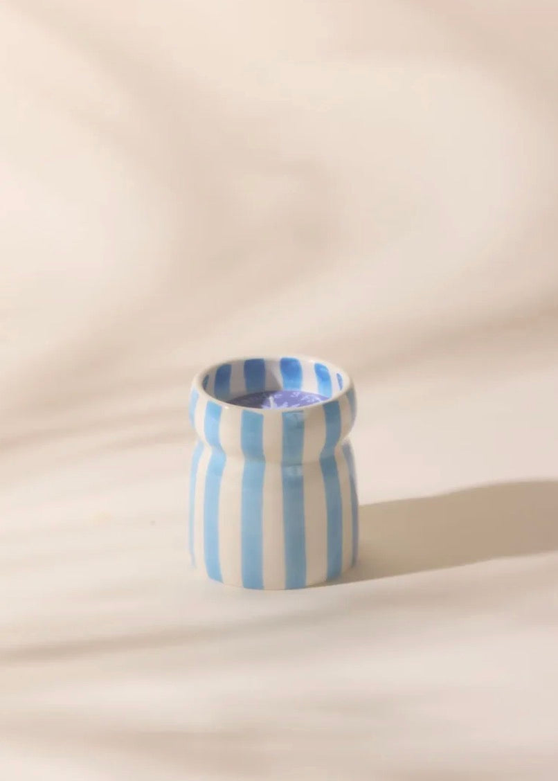 Cabana Gold Coast Candle - Blue Stripe - Lost at Sea