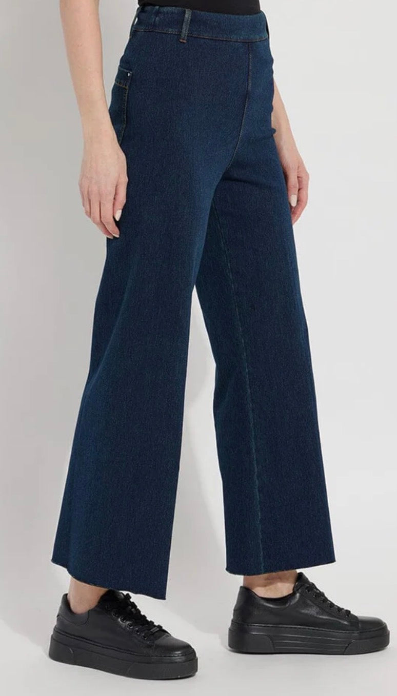 Erin High Waist Wide Leg Denim Jeans - Indigo