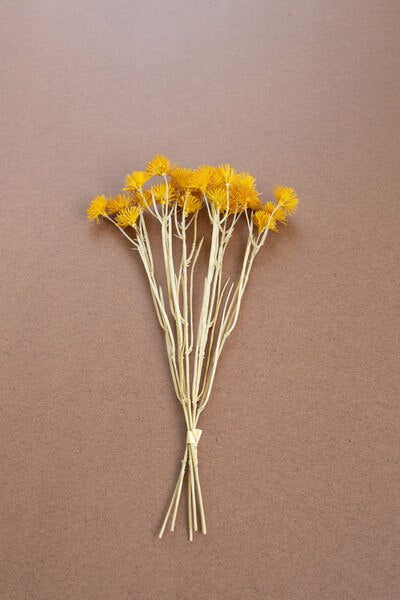 Faux Mini Flowers - Bundle of 6 - Yellow