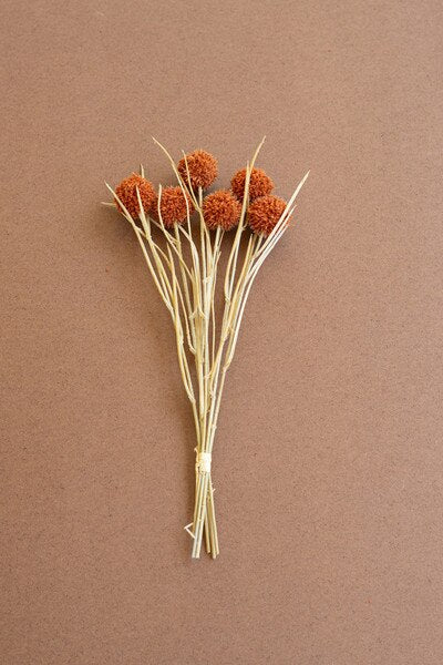 Faux Ball Flowers - Bundle of 6 - Orange