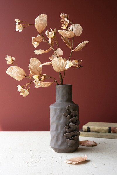 Ceramic Vase with Mushroom Design