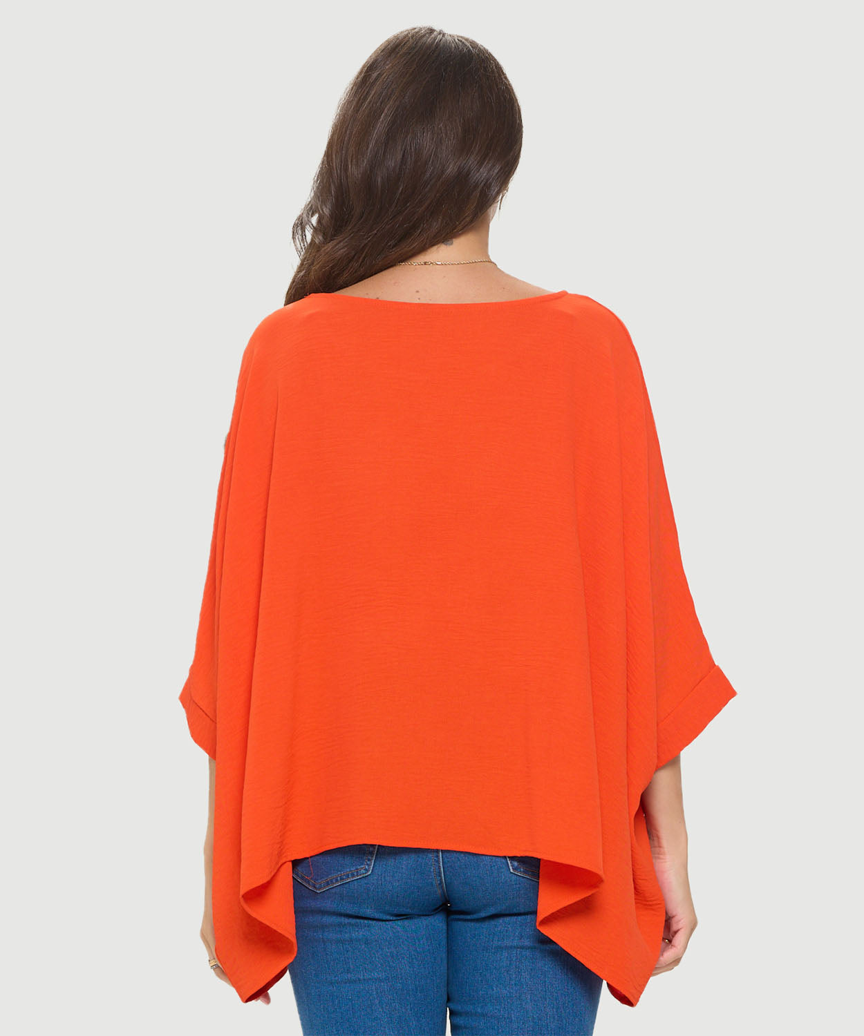 Airflow Boxy Dolman Sleeve Top - Tangerine