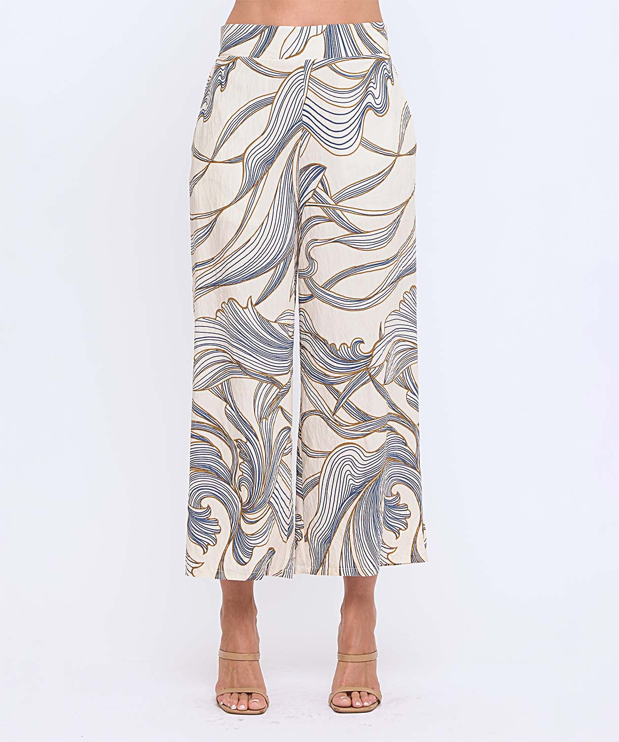 Wide Leg Printed Pants