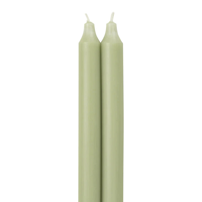 12 Inch Taper Candles - 2 pack - Sage Green