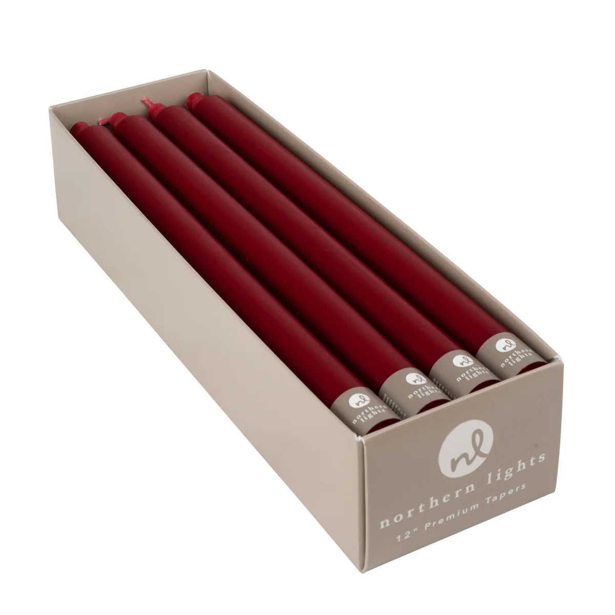 12 Inch Taper Candles - Crimson