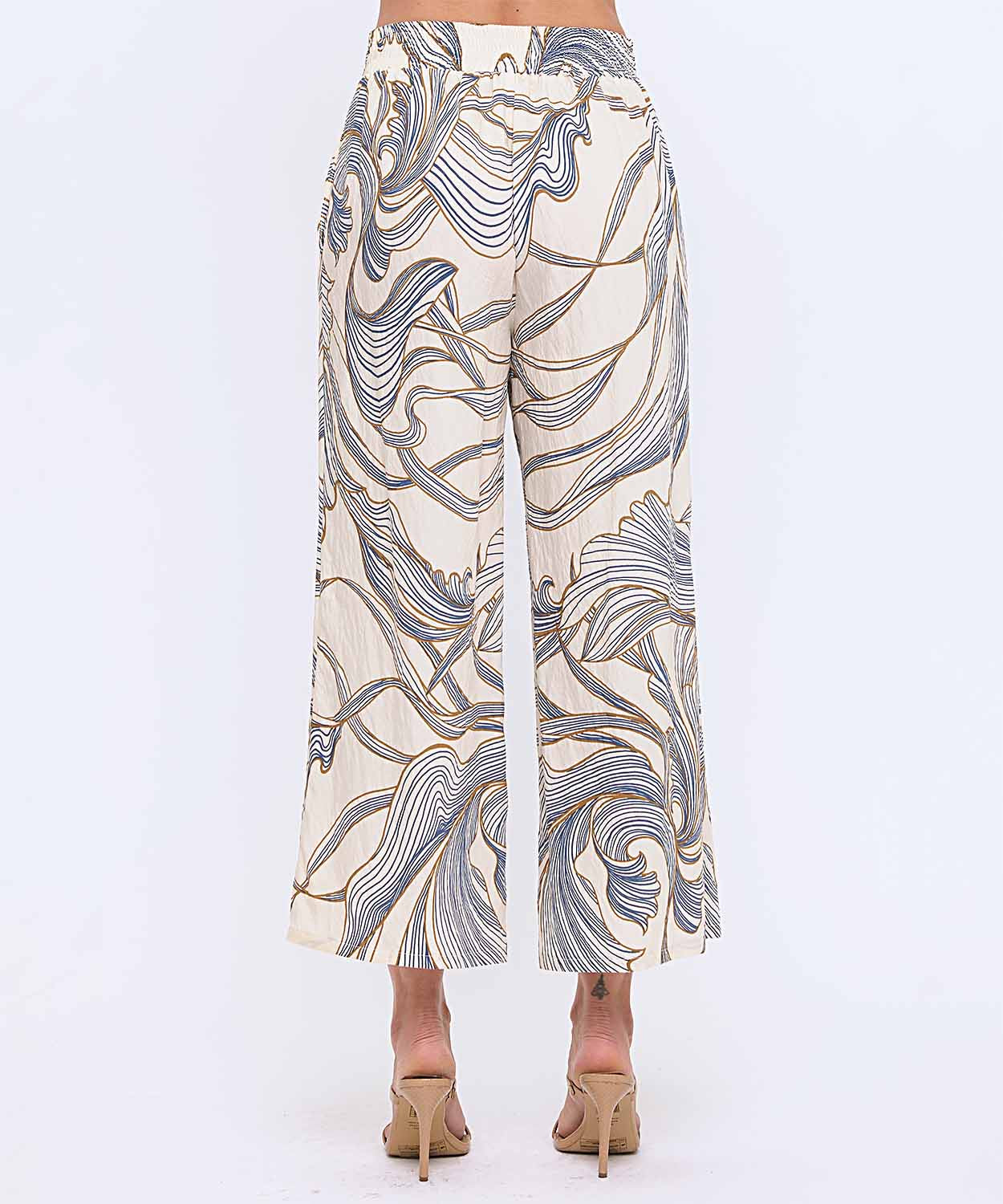 Wide Leg Printed Pants